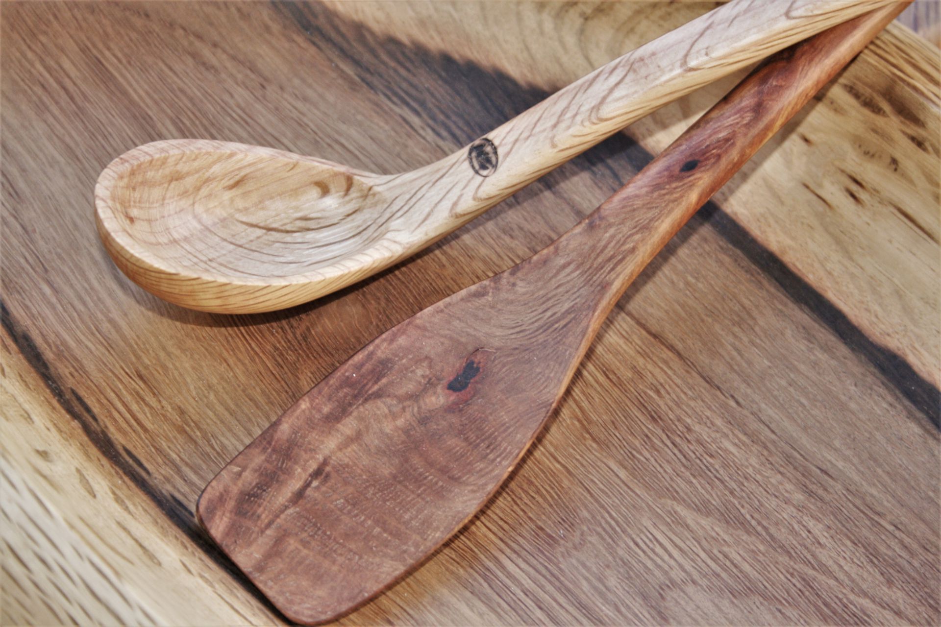 holm oak wood unique handmade ladles and spoons sanisio design