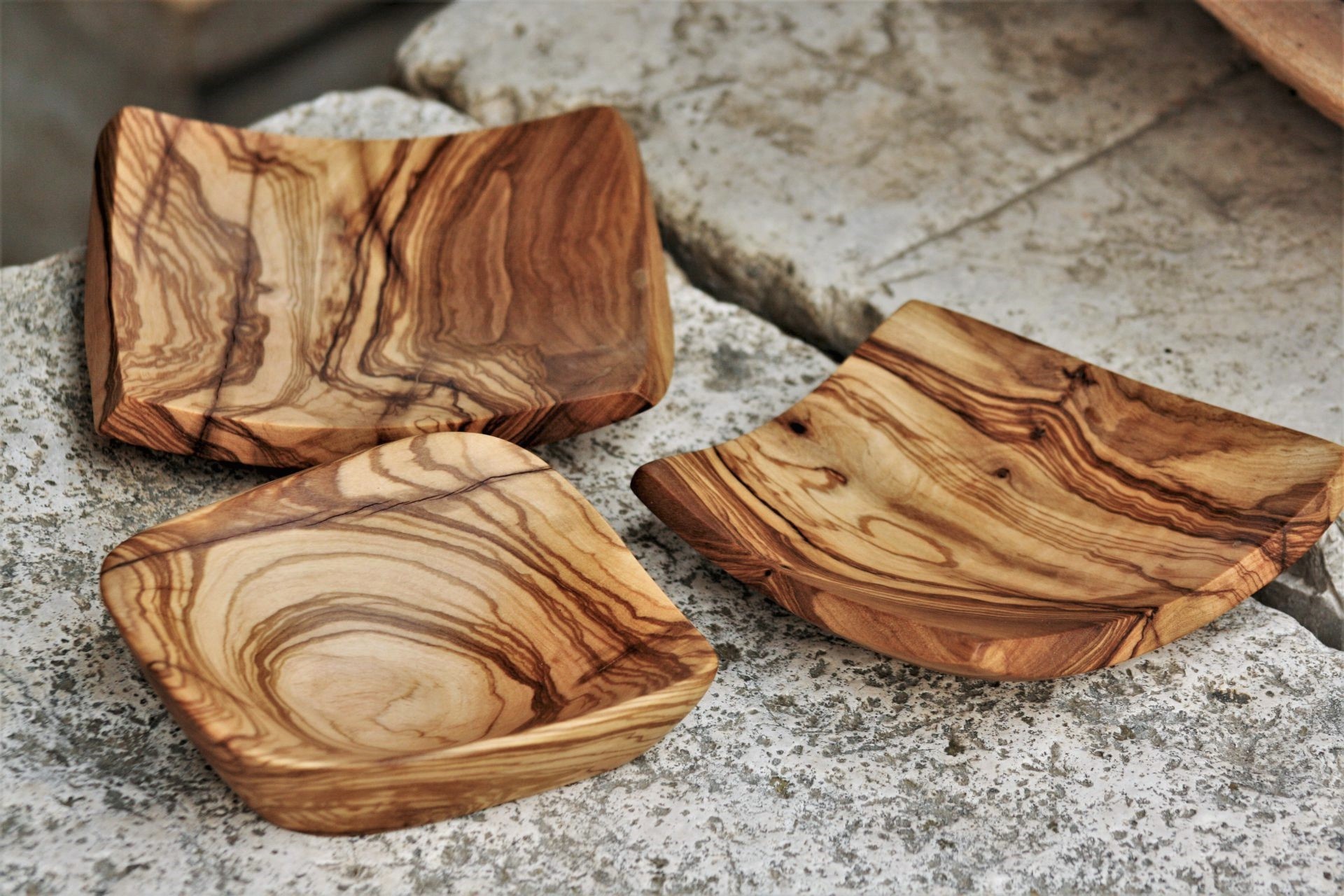 olive wood handmade unique small platters