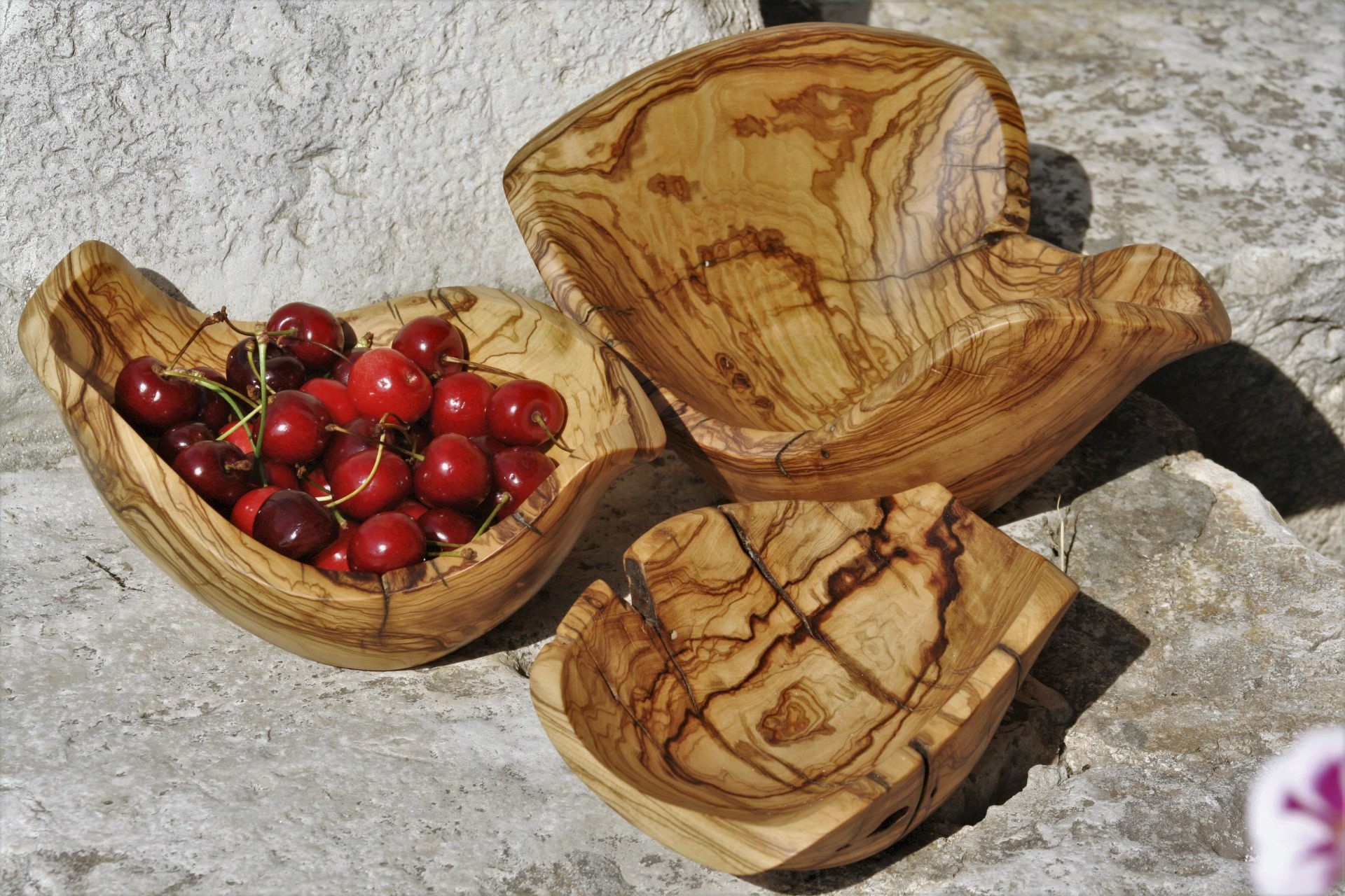 olive wood handmade unique various bowls