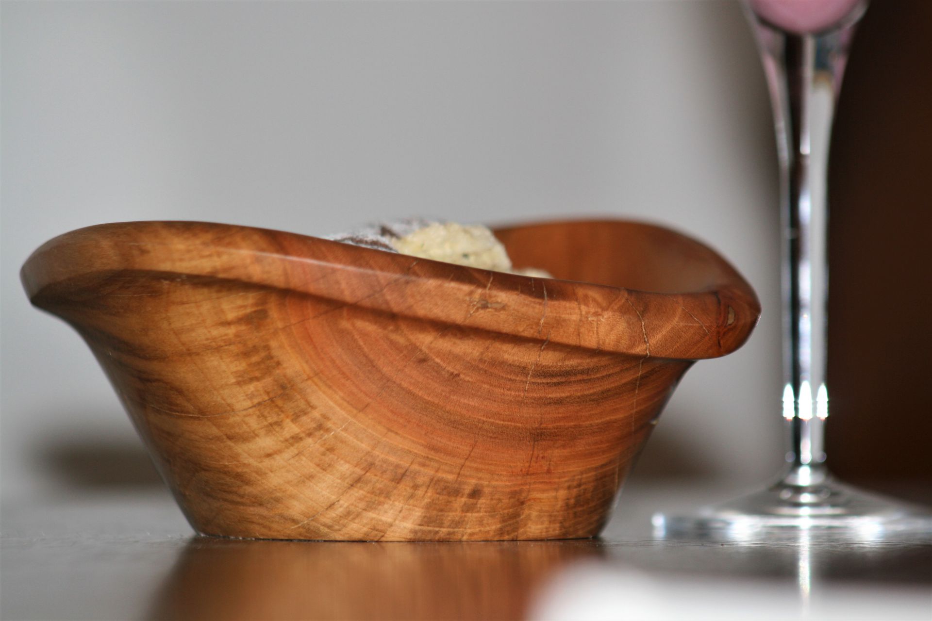 cherry wood bowl texture colors unique handmade sanisio artist design home detail