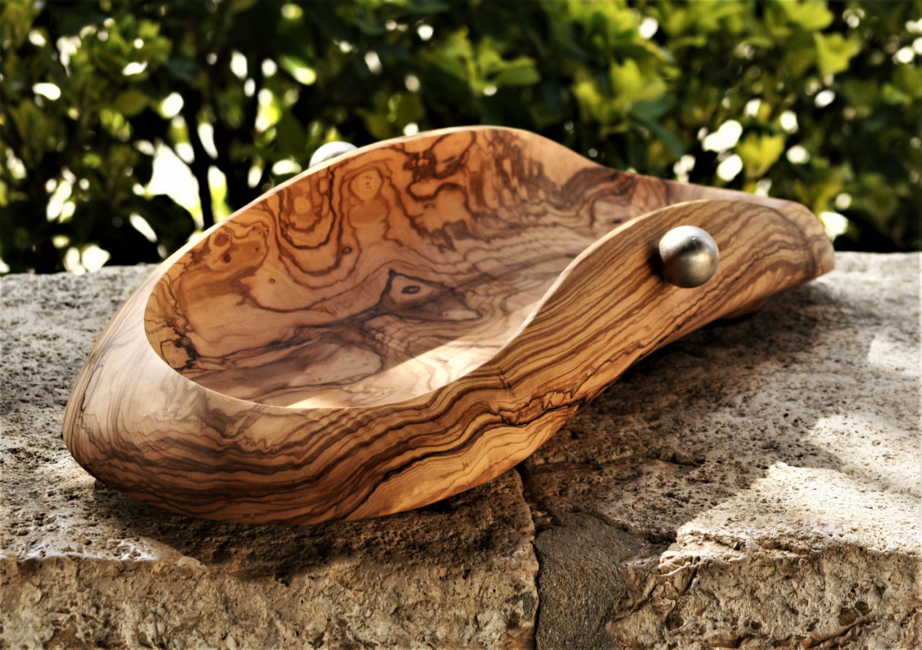 wooden bowls original handmade fruit bowl Mediterranean olive wood unique artist design