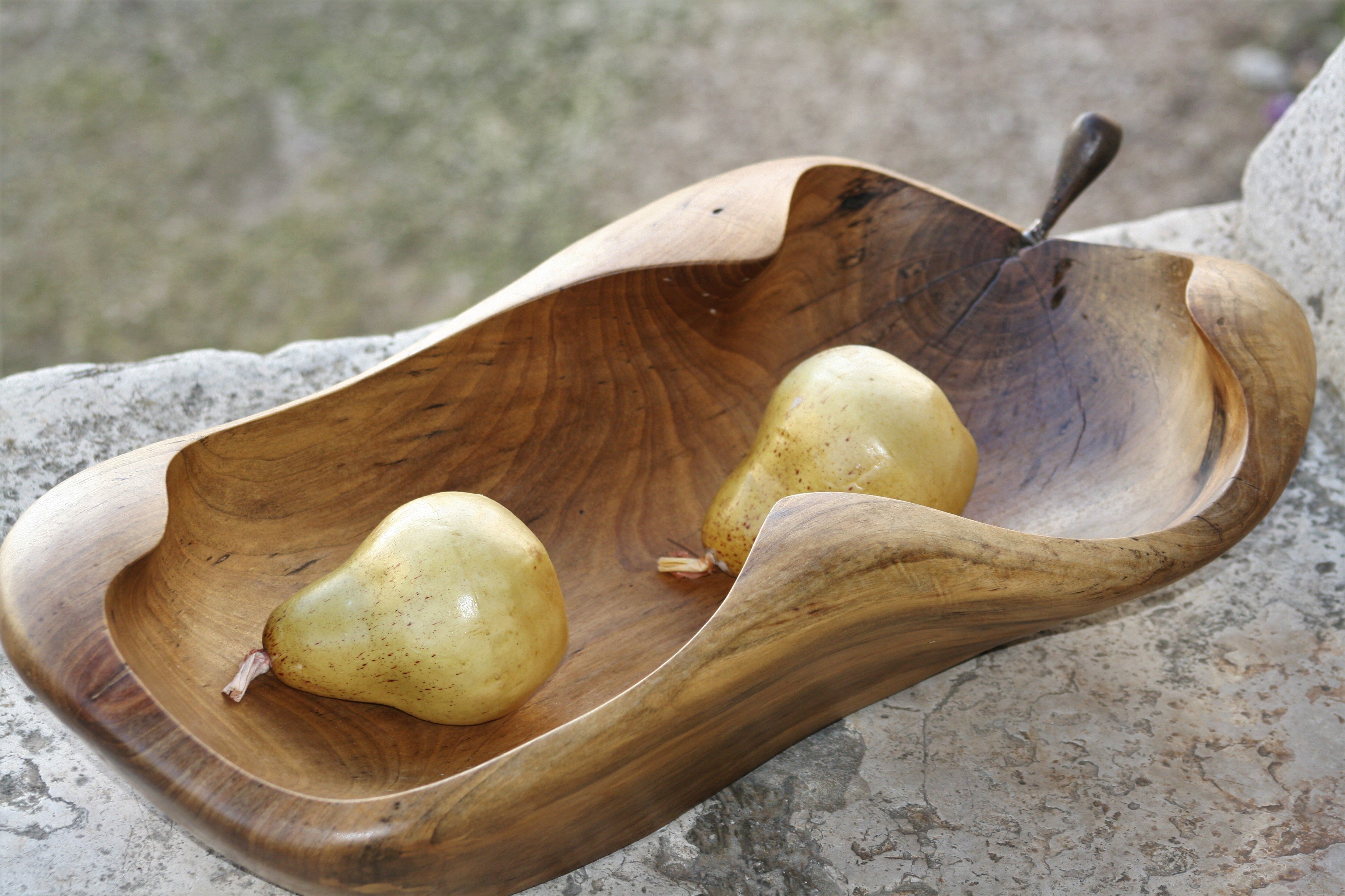 wooden bowls walnut wood handmade unique artist design fruit bowl Walnut Delight