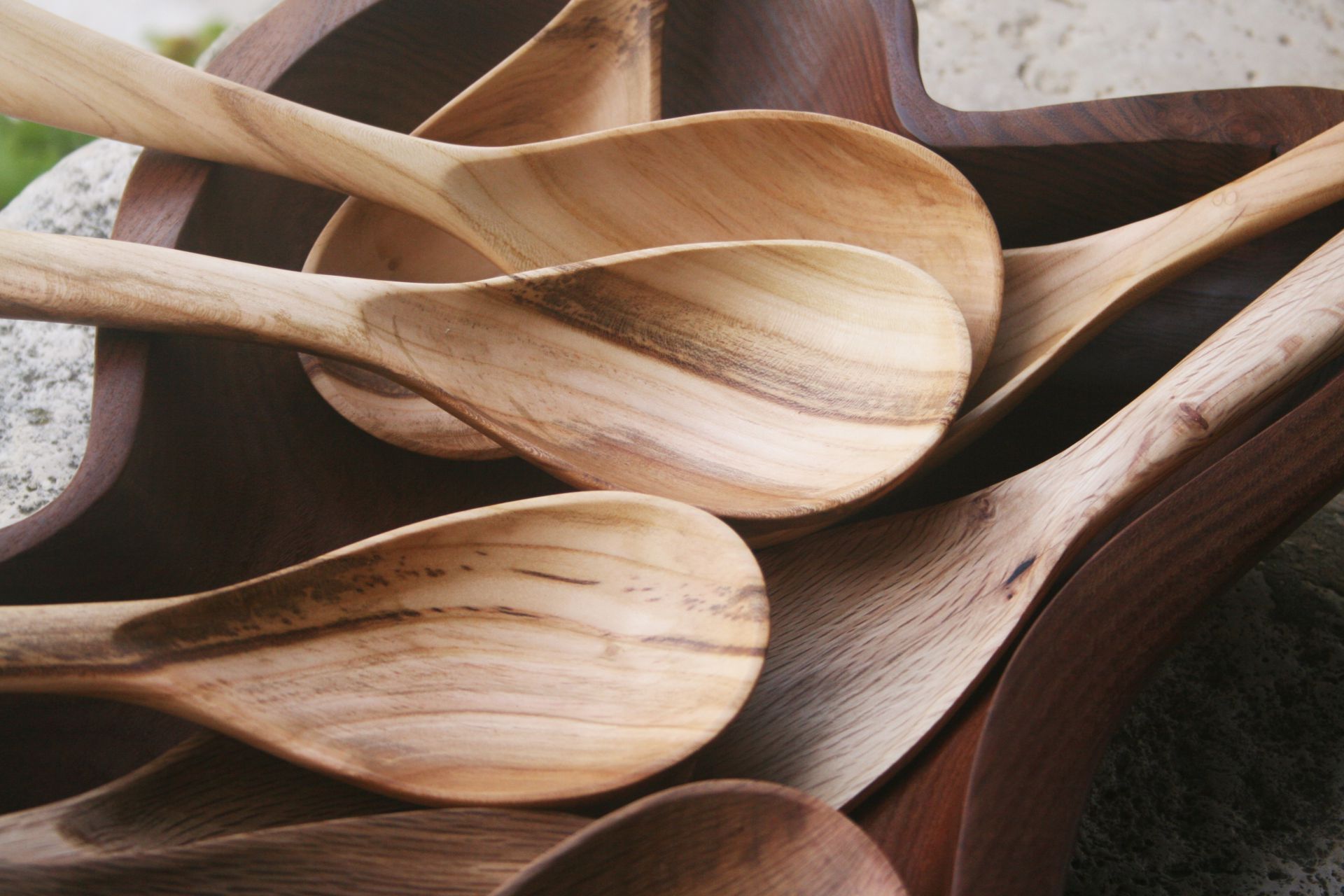 apricot wood spoons ladles unique handmade sanisio artist design home detail kitchen accessories