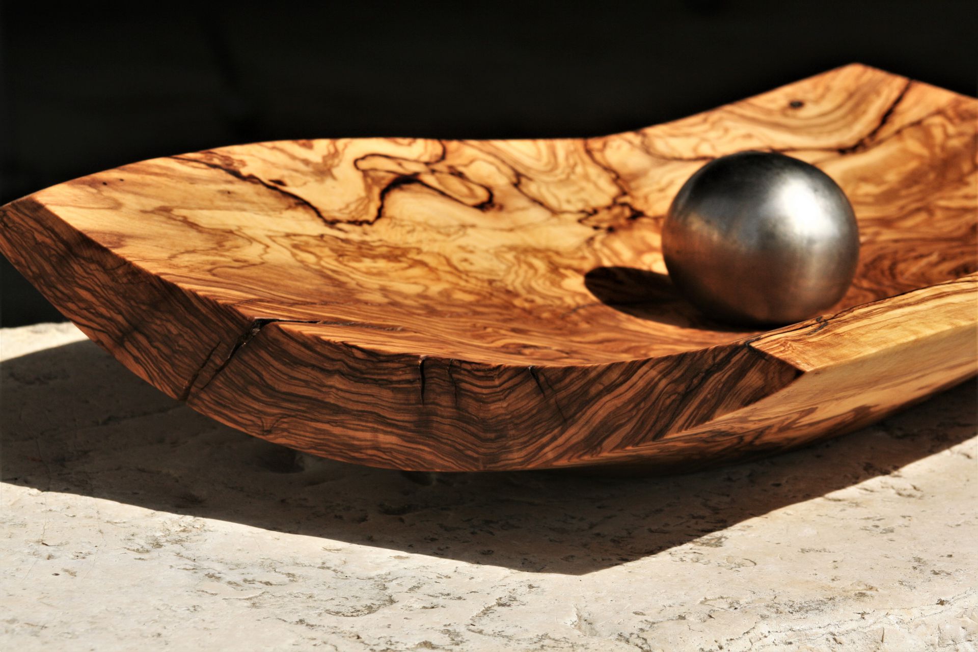wooden bowls original handmade Mediterranean olive wood unique artist design fruit bowl platter extra large