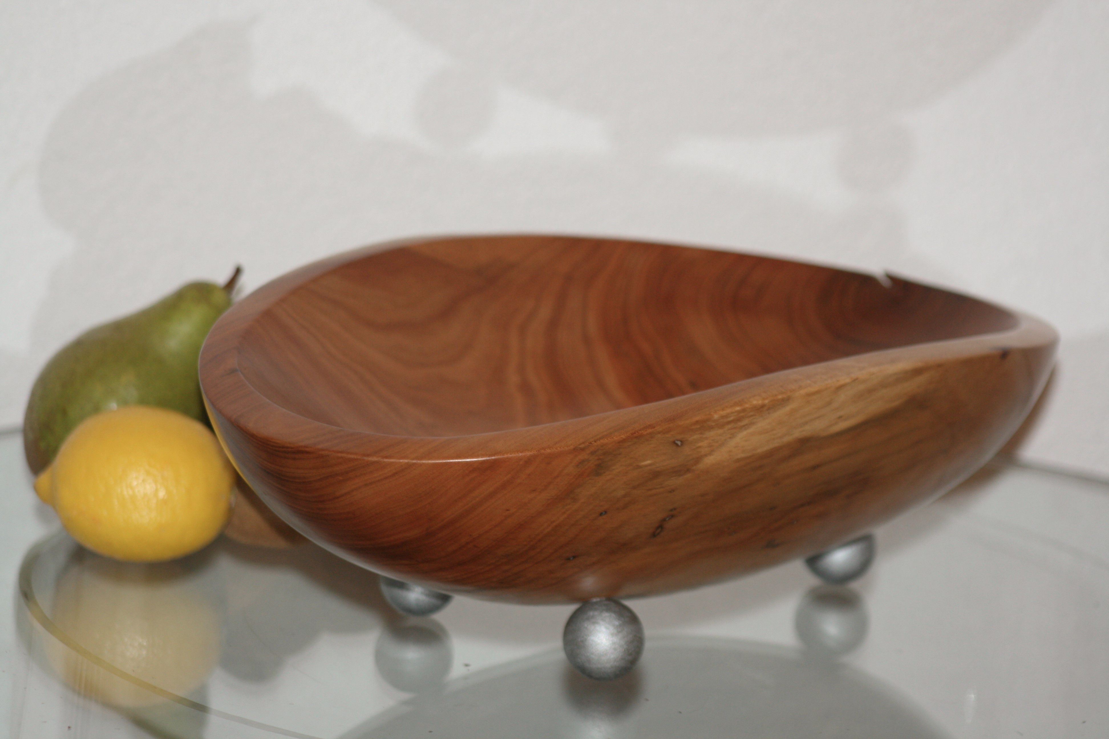 wooden bowls apricot handmade unique artist design fruit bowl oval simple