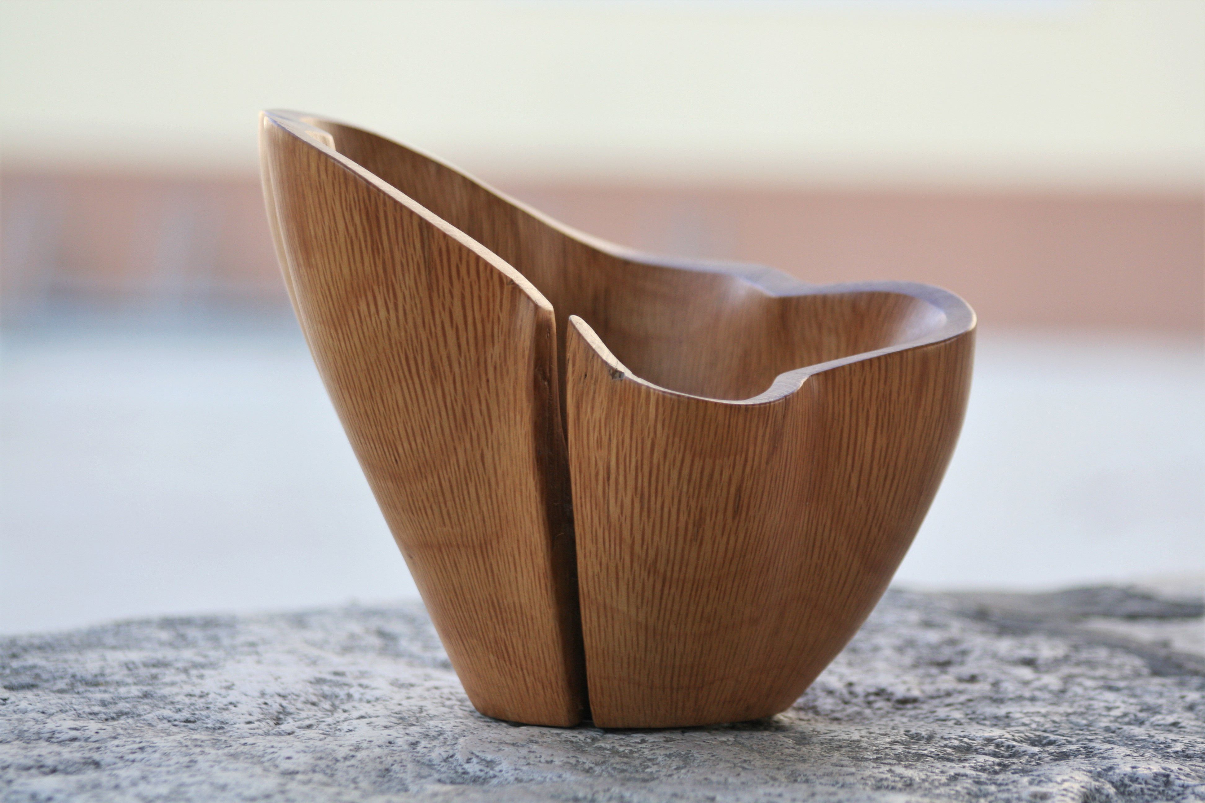 wooden bowls Mediterranean holm oak wood Sweet Surprise handmade unique artist design