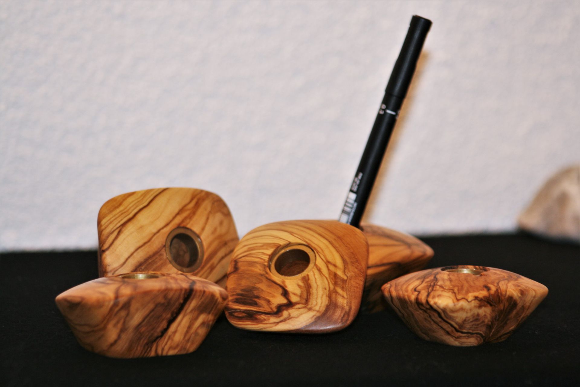 wooden home details olive wood pen holders