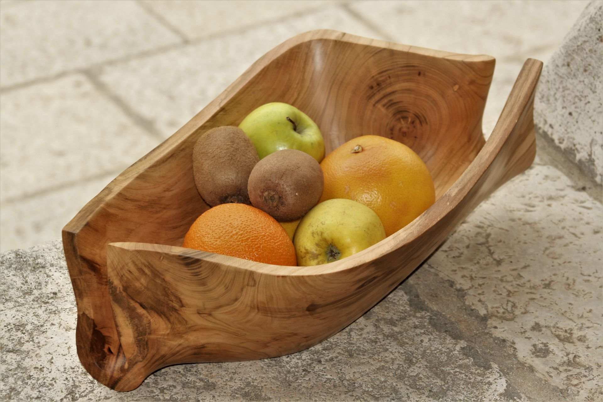 wooden bowls apricot handmade unique artist design fruit bowl handwork original